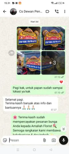 Testimonial Papan Bunga Pernikahan taringgullandeuh