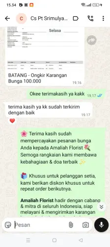 Testimonial Papan Bunga taringgullandeuh