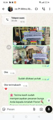 Testimonial Papan Bunga taringgullandeuh