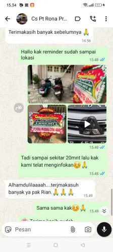 Testimonial Papan Bunga taringgullandeuh