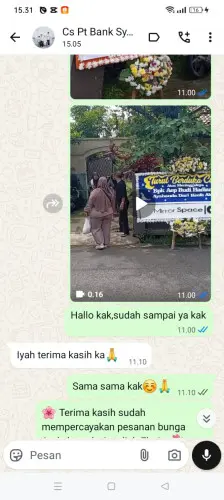 Testimonial Papan Bunga taringgullandeuh